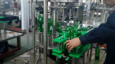 Cg Series Fully Automatic Small Bottle Beer Carbonated Beverage Mine Filling Packaging Sealing Machine with PLC Control